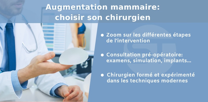 Chirurgien qui conseille une patiente pour son augmentation mammaire