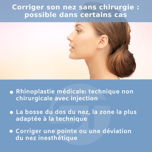 Femme avec un beau nez esthétique sans chirurgie