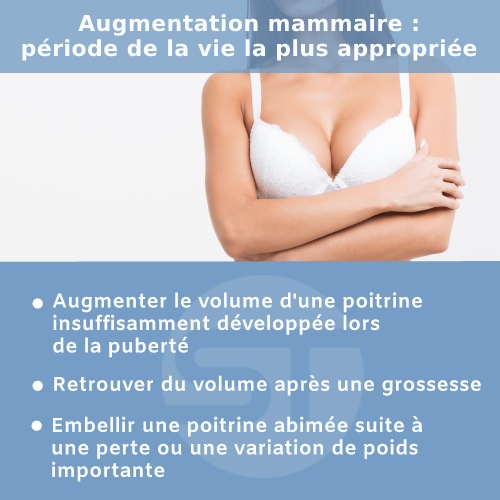 Différents moments de la vie pour faire une augmentation mammaire